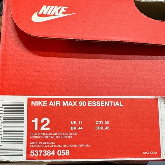 Nike Men's Sneakers in Black and Gold Size 12 Deadstock - Picture 2 of 4